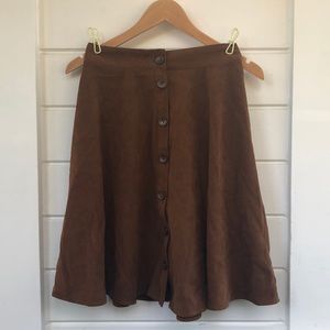 NWT Brown Knee Length Skirt